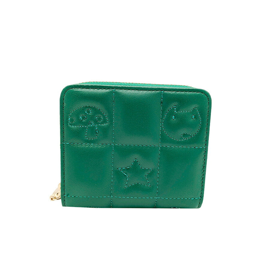 【tsumori chisato CARRY】57821 ネコキルティング 折り財布 財布 さいふ サイフ ウォレット 日本製 普段使い レディース ギフト プレゼント ブラック 母の日