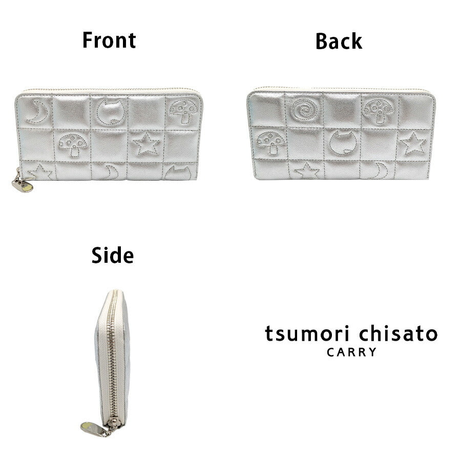 【tsumori chisato CARRY】57822 ネコキルティング 長財布 財布 さいふ サイフ ウォレット 日本製 普段使い レディース ギフト プレゼント ブラック 母の日
