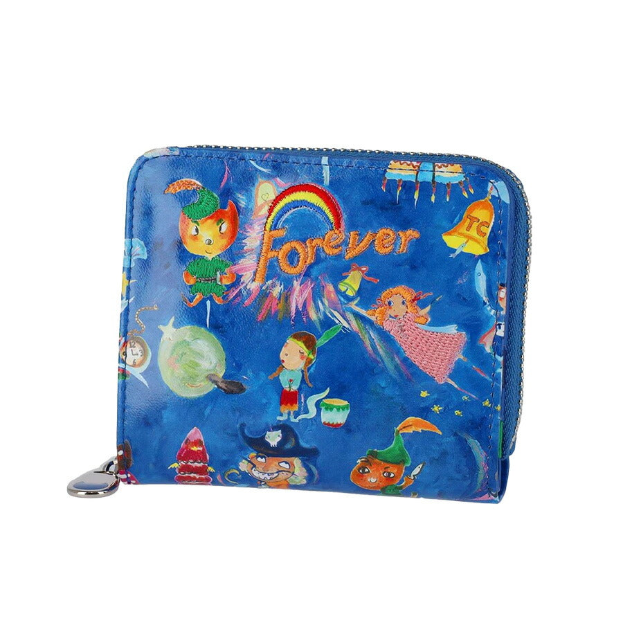【tsumori chisato CARRY】 57896 ピーターパン ラウンドファスナー 2つ折り財布 ウォレット サイフ レディース プレゼント 母の日 敬老の日 ピンク 日本製