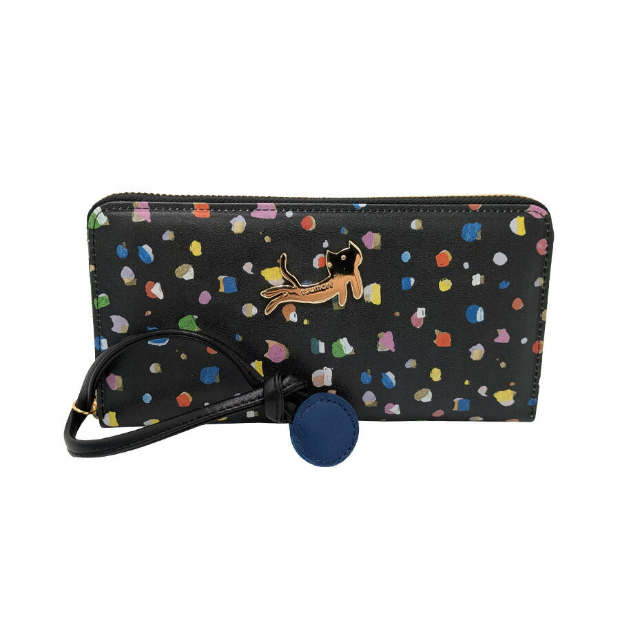 tsumori chisato CARRY 57931 てんてん ラウンド長財布 さいふ サイフ ウォレット 普段使い 使いやすい 羊革 レディース プレゼント ギフト ブラック 日本製