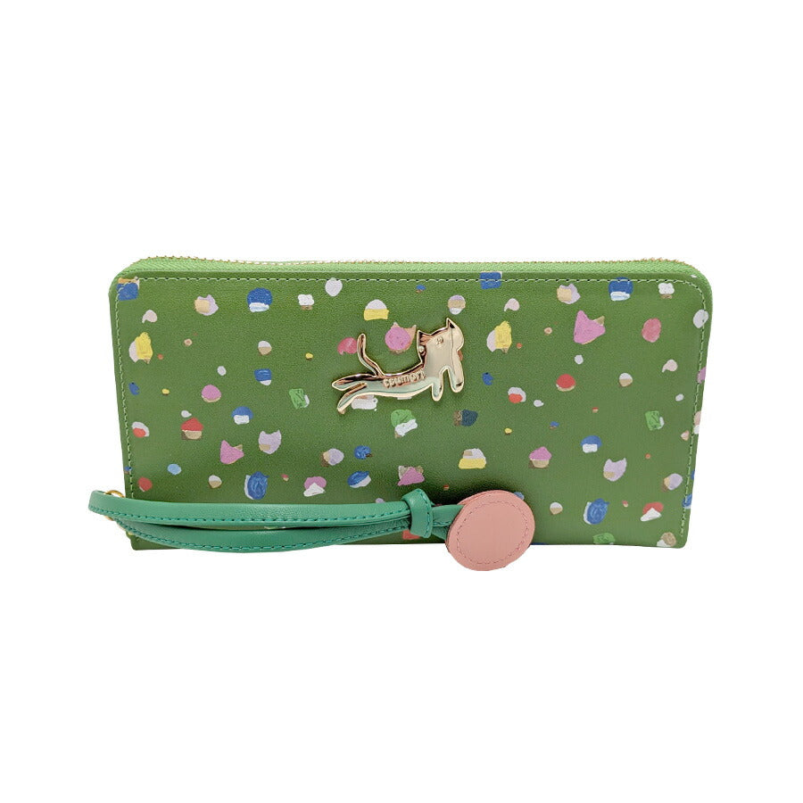 tsumori chisato CARRY 57931 てんてん ラウンド長財布 さいふ サイフ ウォレット 普段使い 使いやすい 羊革 レディース プレゼント ギフト ブラック 日本製