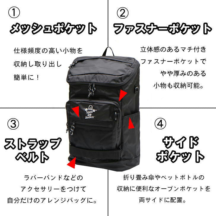 THRASHER スラッシャー MarkGonzales マークゴンザレス リュック 30L THR-262 カバン バッグ メンズ レディース 撥水 スケーター ストリート アウトドア 旅行 GONZ デイリー使い キャンプ 学生 おしゃれ 人気