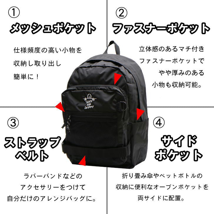 THRASHER スラッシャー MarkGonzales マークゴンザレス リュック 26L THR-263 カバン バッグ メンズ レディース 撥水 スケーター ストリート アウトドア 旅行 GONZ デイリー使い キャンプ 学生 おしゃれ 人気