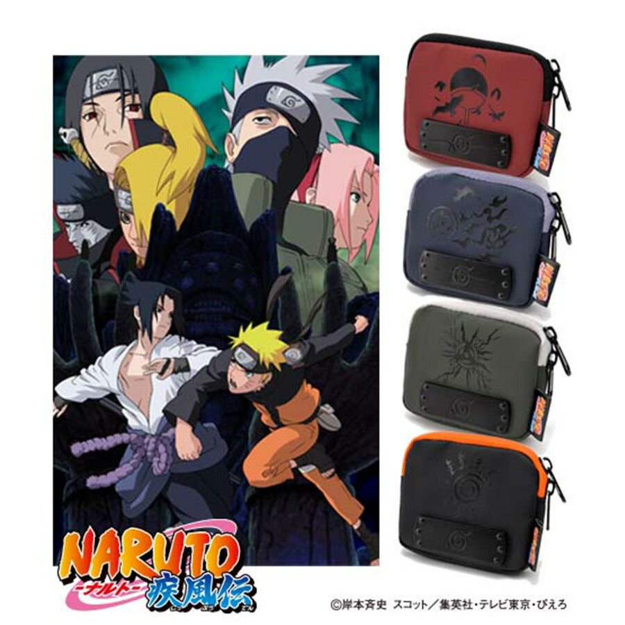 【NARUTO疾風伝】NKP21029 ミニポーチ 小物入れ カード入れ シンプル キャラクター アニメ ブラック カーキ ネイビー ワイン 使いやすい 普段使い 日常 人気 うずまきナルト はたけカカシ うちはサスケ うちはイタチ