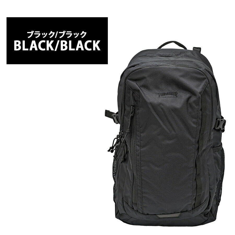 THRASHER thr282 バックパック 30L リュック 大容量 リュックサック 通勤 通学 かばん 普段使い ユニセックス メンズ レディース プレゼント ギフト ブラック