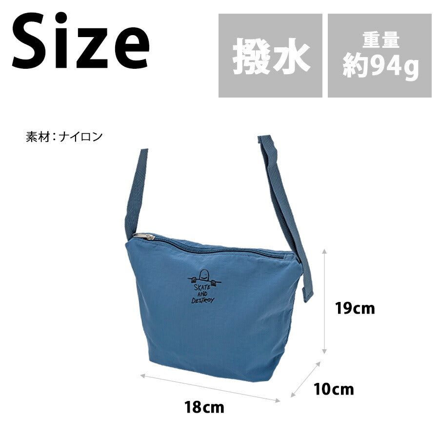 THRASHER thr308 ショルダーバッグS 斜め掛け 斜め掛けバッグ 小さめ コンパクト かばん 普段使い ユニセックス レディース メンズ プレゼント ギフト ブラック