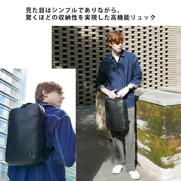 【当店オリジナルエコバッグプレゼント中!】【T・S・O・G】ティーエスオージー リュック cs23 防水 本革 牛革 リュックサック バックパック ビジネスバッグ シンプル ブランド ブラック おしゃれ かっこいい ファッション プレゼント 贈り物 通勤 通学
