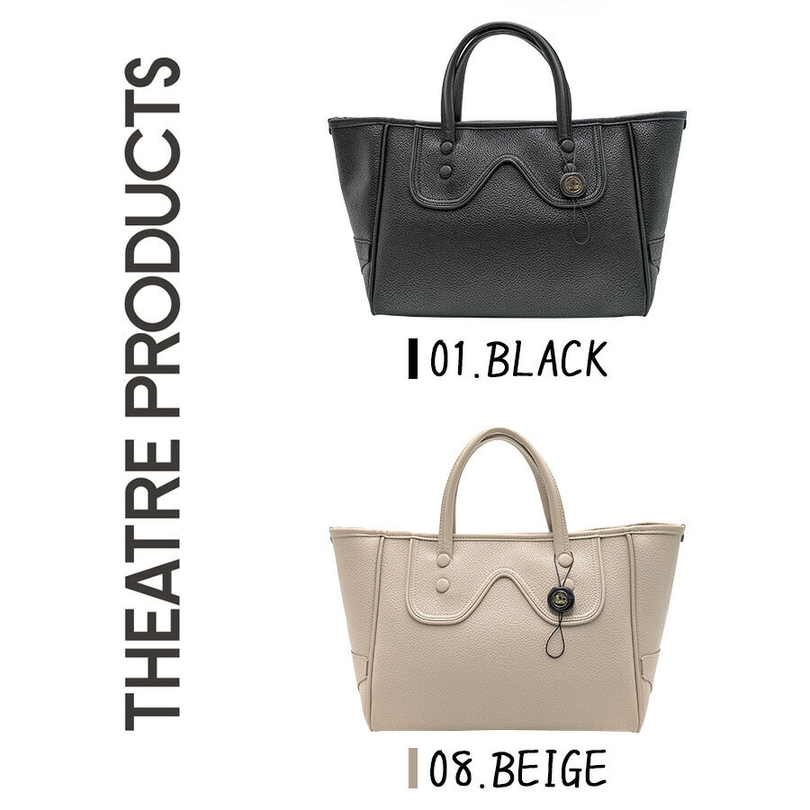 【THEATRE PRODUCTS】cl240846 FAKE LEATHER TOTE BAG"CHARLE"-M- トート 手持ち レディース かばん バッグ おしゃれ ギフト プレゼント ブラック