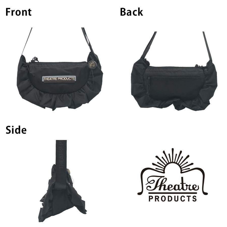 THEATRE PRODUCTS cl240859 NYLON FRILL ROUND SHOULDER BAG -M- ショルダー フリル レディース かばん バッグ おしゃれ ギフト ブラック