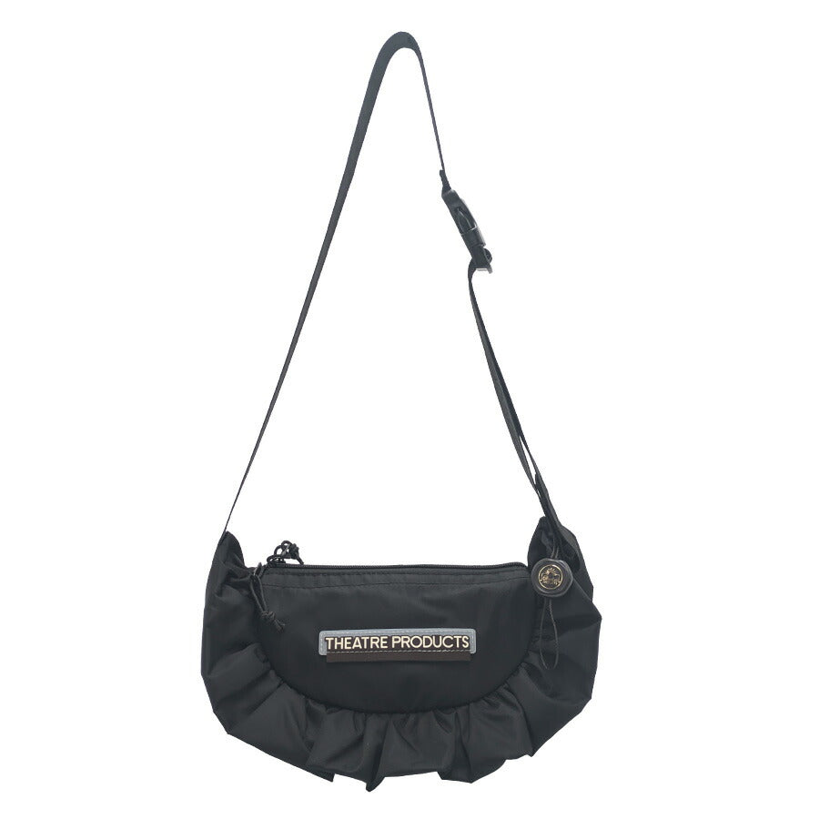 THEATRE PRODUCTS cl240859 NYLON FRILL ROUND SHOULDER BAG -M- ショルダー フリル レディース かばん バッグ おしゃれ ギフト ブラック