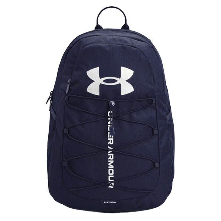 【UNDER ARMOUR】アンダーアーマー UA ユニセックス トレーニング ハッスル スポーツ 26L リュック バックパック 1364181 ヒートギアショルダーストラップ 耐摩耗素材 バンジーコード仕様 STORM ストーム 撥水加工 通勤 通学 ジム 部活 スポーツ 合宿