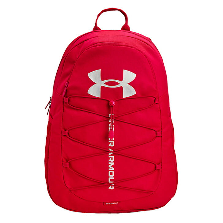 【UNDER ARMOUR】アンダーアーマー UA ユニセックス トレーニング ハッスル スポーツ 26L リュック バックパック 1364181 ヒートギアショルダーストラップ 耐摩耗素材 バンジーコード仕様 STORM ストーム 撥水加工 通勤 通学 ジム 部活 スポーツ 合宿