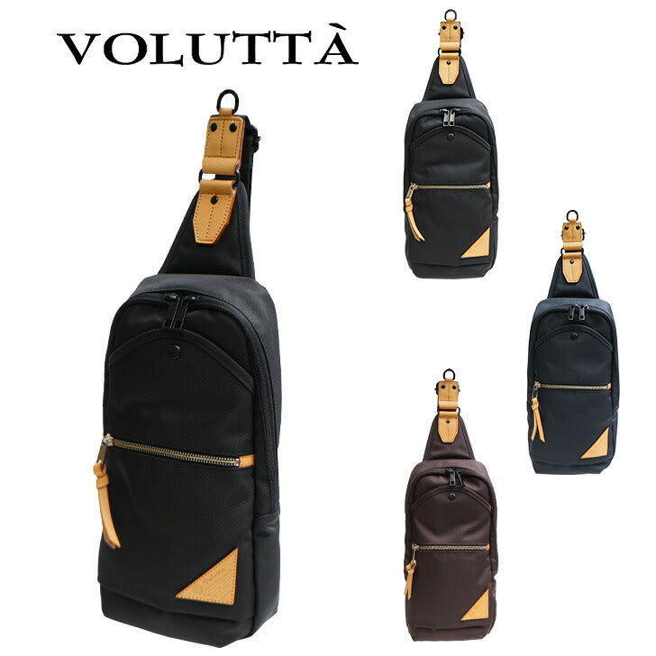 VOLUTTA ヴォルッタ ポリエステル ショルダー VOL390 バッグ ショルダーバッグ 斜め掛け 肩掛け カバン サコッシュ メンズ サブバッグ 使いやすい 普段使い 軽量 ギフト プレゼント ブラック チョコ ネイビー