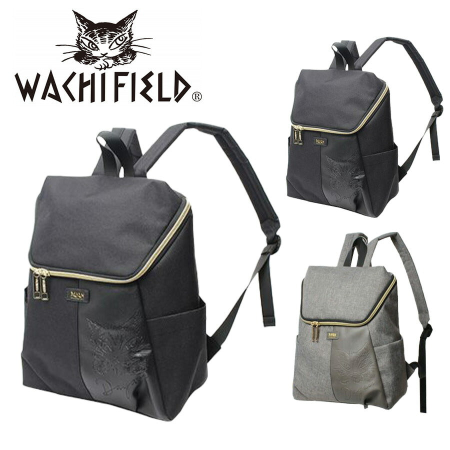 【当店オリジナルエコバッグプレゼント中!】【WACHIFIELD】WTMC-06 リュック バックパック バッグ かばん カバン 鞄 買い物 わちふぃーるど 猫のダヤン ブラック グレー かわいい おしゃれ 使いやすい 普段使い 日常 便利 母の日 敬老の日 プレゼント 誕生日
