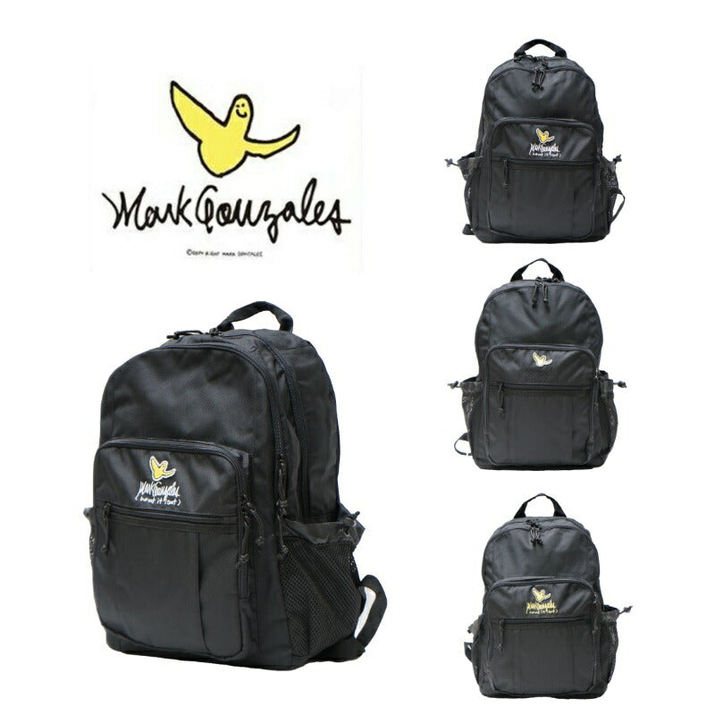MARK GONZALES マークゴンザレス What it isNt ワットイットイズント ポリエステル リュック 2H9-13173 普段使い 日常使い デイリーユース タウンユース 男女兼用 ユニセックス お手頃 使いやすい 便利 定番 人気 売れ筋 おすすめ プレゼント ブラック ホワイト イエロー
