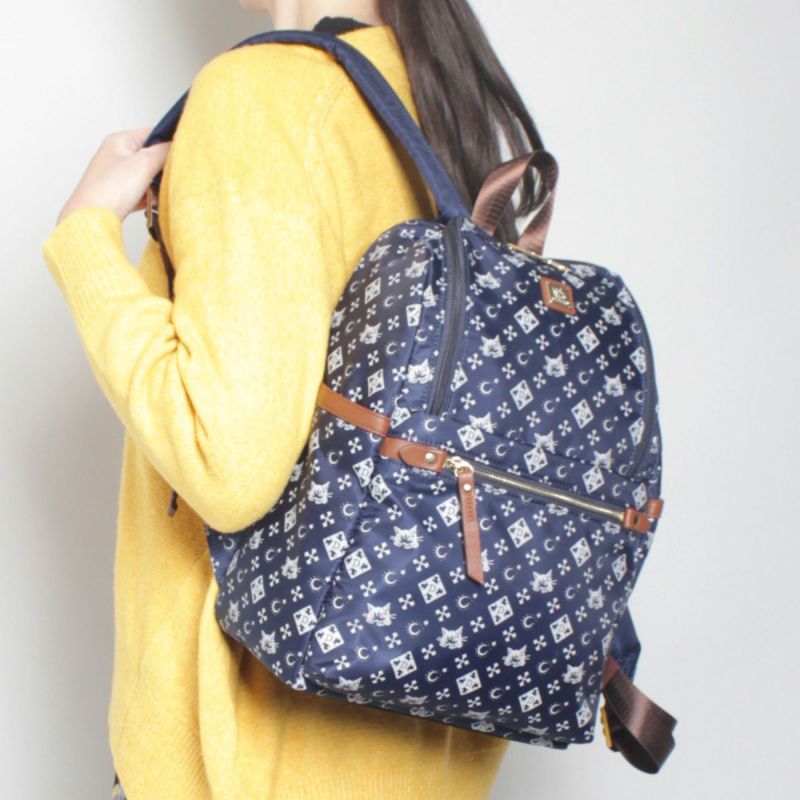 【当店オリジナルエコバッグプレゼント中!】【WachiField】わちふぃーるど WACHIFIELD WTSK-05 10L ミニリュック バッグ 鞄 リュック リュックサック バックパック ダヤン 軽量 おでかけ 旅行 プレゼント 贈り物 モノグラム柄 猫柄