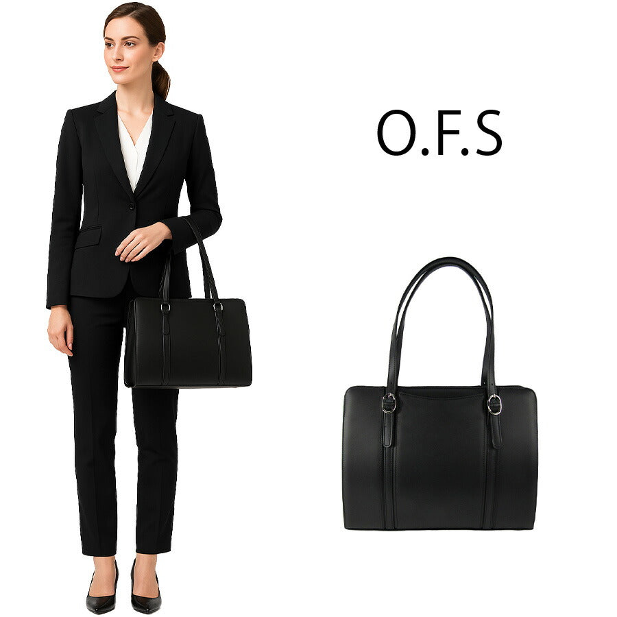 【O.F.S】 0454 レディースリクルートバッグ かばん バッグ 手持ち ビジネス 通勤 使いやすい 多機能 便利 レディース プレゼント ギフト ブラック