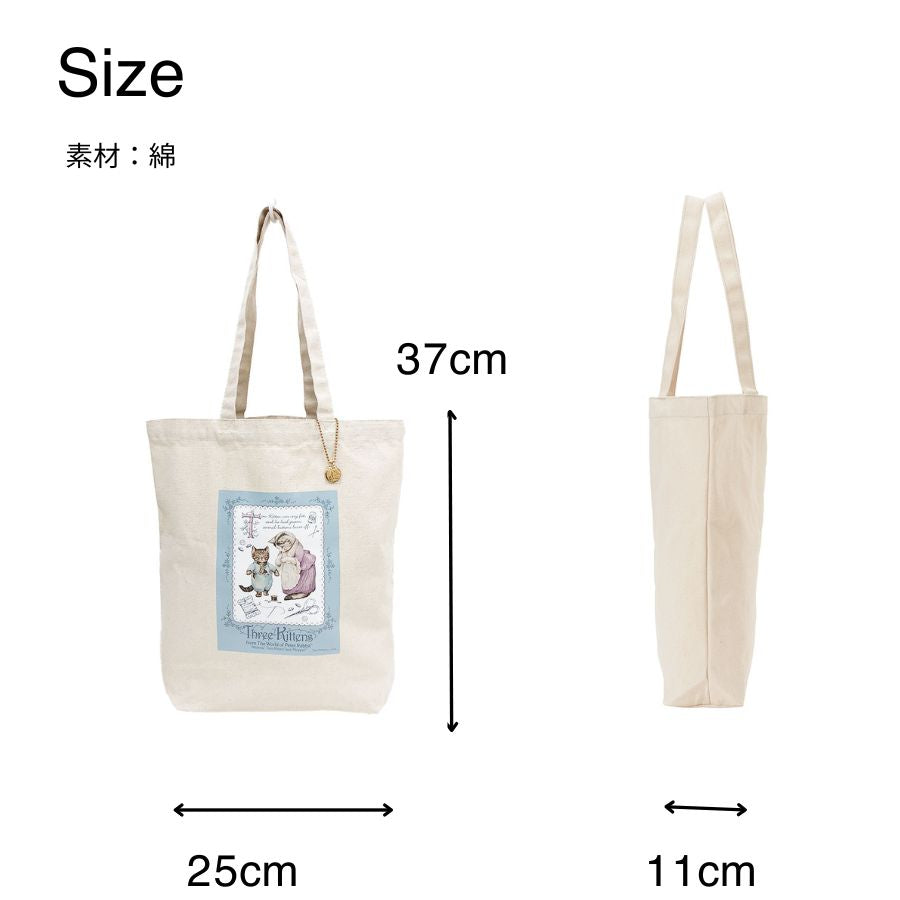 【PETER RABBIT】0633 トートバッグ かばん バッグ 手持ち サブバッグ エコバッグ キャラクター うさぎ ピーターラビット 使いやすい お出かけ 軽量 A4対応