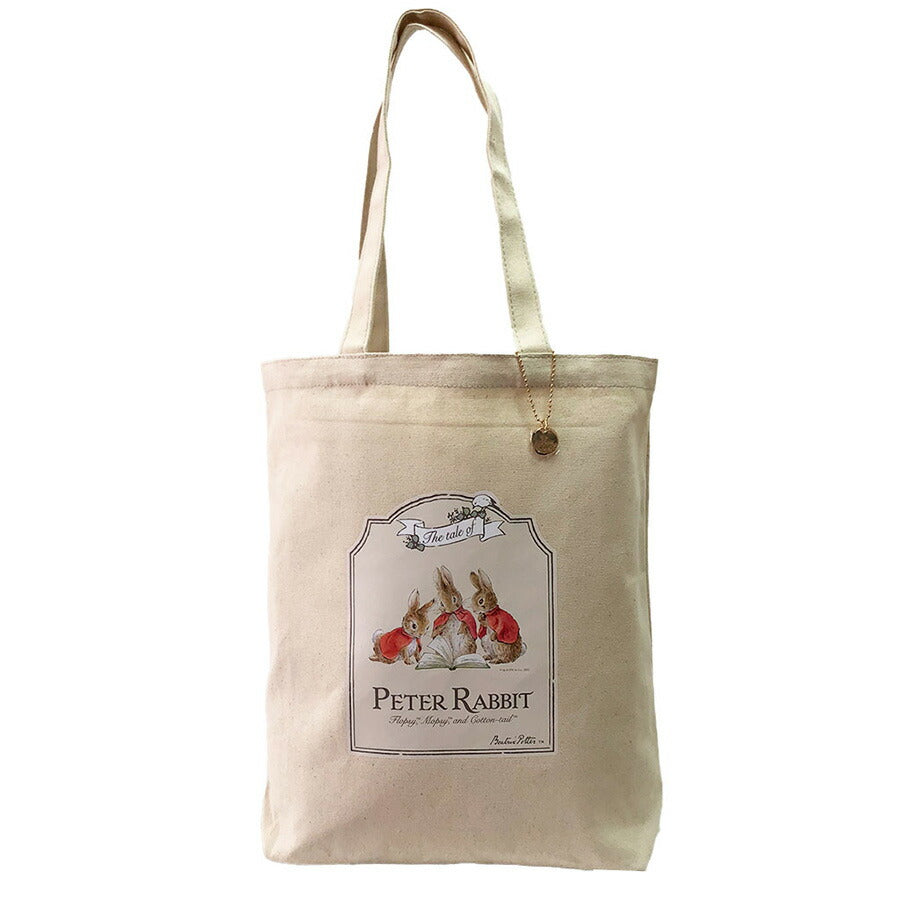 【PETER RABBIT】0633 トートバッグ かばん バッグ 手持ち サブバッグ エコバッグ キャラクター うさぎ ピーターラビット 使いやすい お出かけ 軽量 A4対応