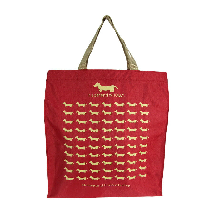【WHOLLY】 3l13 角型手提げバッグ 鞄 かばん カバン バッグ 犬 ウォーリー エコバッグ お買い物 サブバッグ 使いやすい プレゼント 贈り物 ギフト