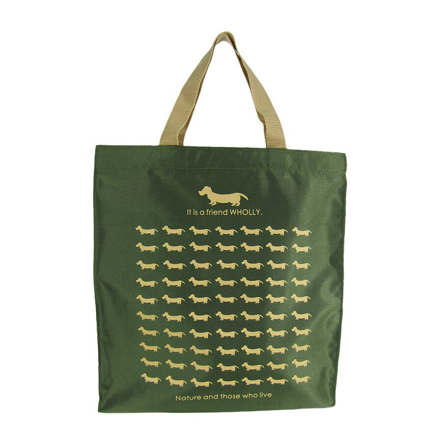 【WHOLLY】 3l13 角型手提げバッグ 鞄 かばん カバン バッグ 犬 ウォーリー エコバッグ お買い物 サブバッグ 使いやすい プレゼント 贈り物 ギフト