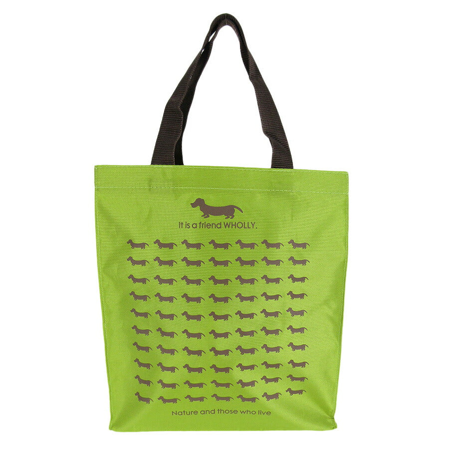 【WHOLLY】 3l13 角型手提げバッグ 鞄 かばん カバン バッグ 犬 ウォーリー エコバッグ お買い物 サブバッグ 使いやすい プレゼント 贈り物 ギフト