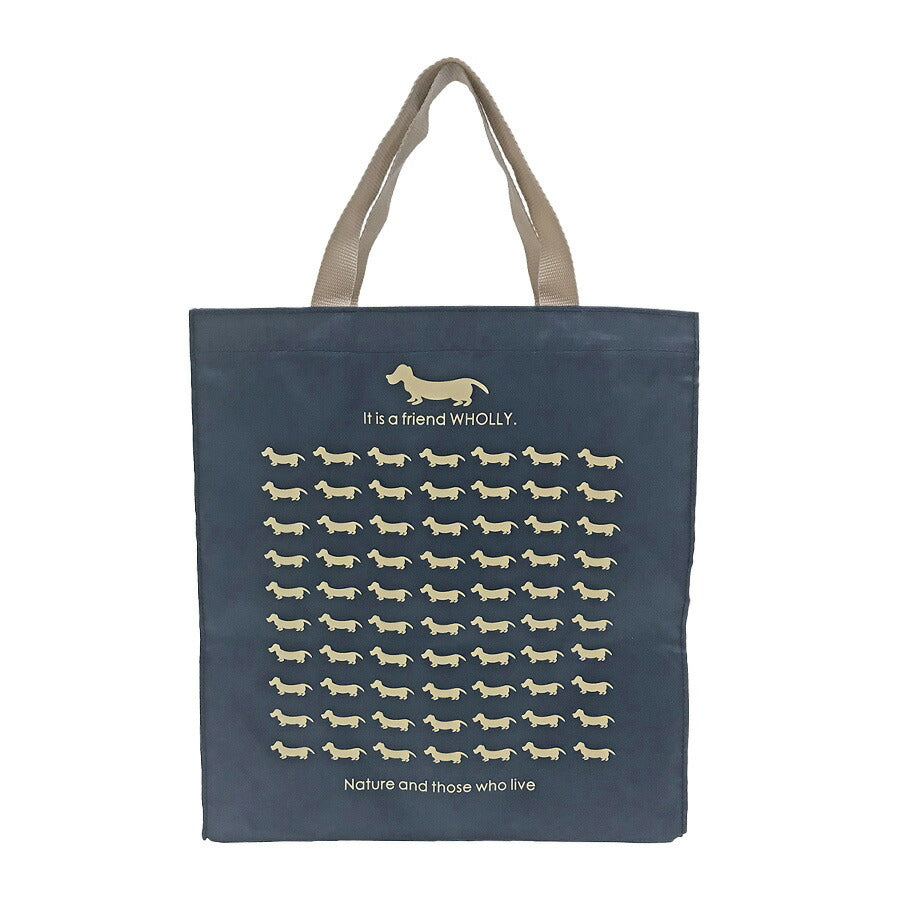 【WHOLLY】 3l13 角型手提げバッグ 鞄 かばん カバン バッグ 犬 ウォーリー エコバッグ お買い物 サブバッグ 使いやすい プレゼント 贈り物 ギフト