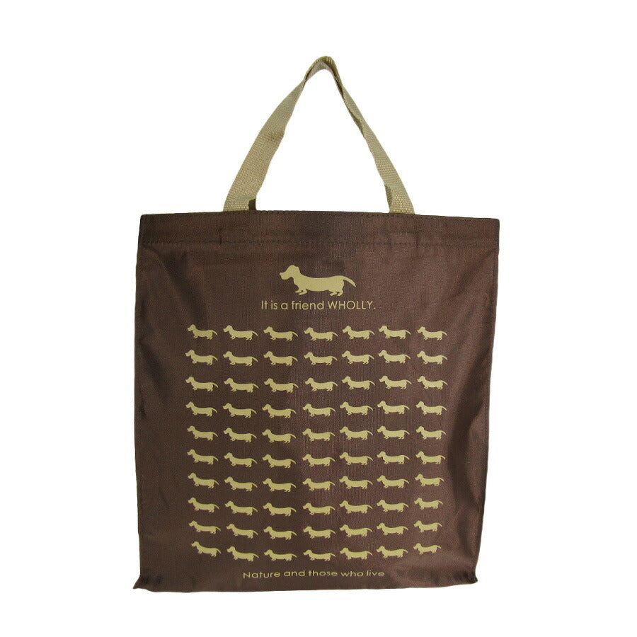 【WHOLLY】 3l13 角型手提げバッグ 鞄 かばん カバン バッグ 犬 ウォーリー エコバッグ お買い物 サブバッグ 使いやすい プレゼント 贈り物 ギフト