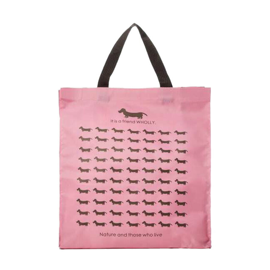 【WHOLLY】 3l13 角型手提げバッグ 鞄 かばん カバン バッグ 犬 ウォーリー エコバッグ お買い物 サブバッグ 使いやすい プレゼント 贈り物 ギフト