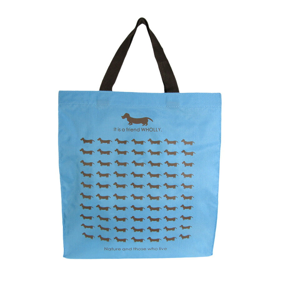 【WHOLLY】 3l13 角型手提げバッグ 鞄 かばん カバン バッグ 犬 ウォーリー エコバッグ お買い物 サブバッグ 使いやすい プレゼント 贈り物 ギフト