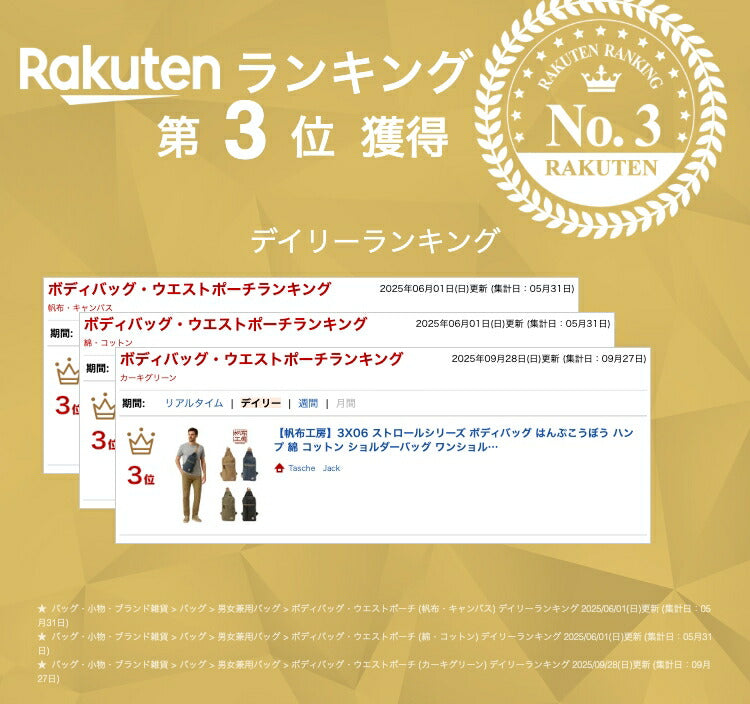 【帆布工房】3X06 ストロールシリーズ ボディバッグ はんぷこうぼう ハンプ 綿 コットン ショルダーバッグ ワンショルダー 左右 付け替え可能 カーキ ブラック ネイビー ベージュ ペットボトル 縦型
