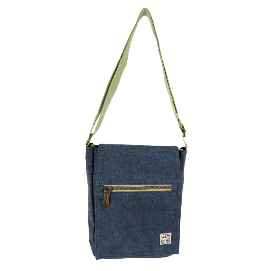 【帆布工房】3X55 FLAP SHOULDERシリーズ ショルダーバッグ はんぷこうぼう ハンプ 綿 コットン 縦型 かぶせ ショルダー 斜め掛け シンプル シンプル レッド カーキ ブラック ネイビー グレー ベージュ 単色