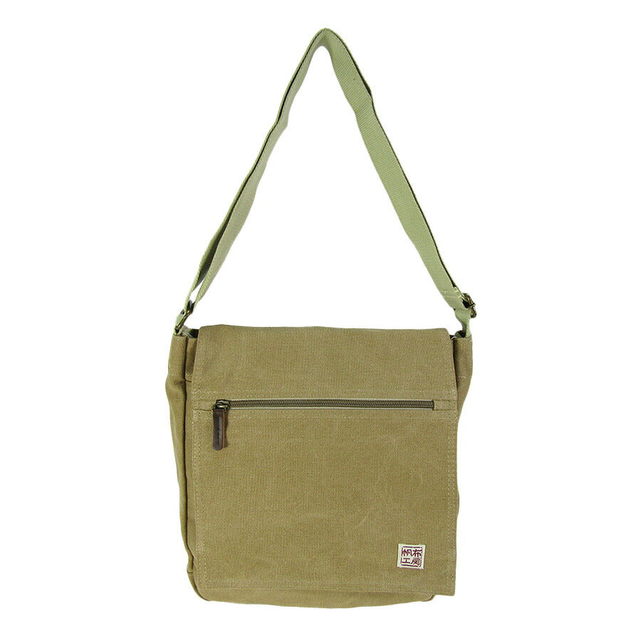 【帆布工房】3X57 FLAP SHOULDERシリーズ ショルダーバッグ はんぷこうぼう ハンプ 綿 コットン 縦型 かぶせ ショルダー 斜め掛け シンプル シンプル レッド カーキ ブラック ネイビー グレー ベージュ 単色 おおきめ