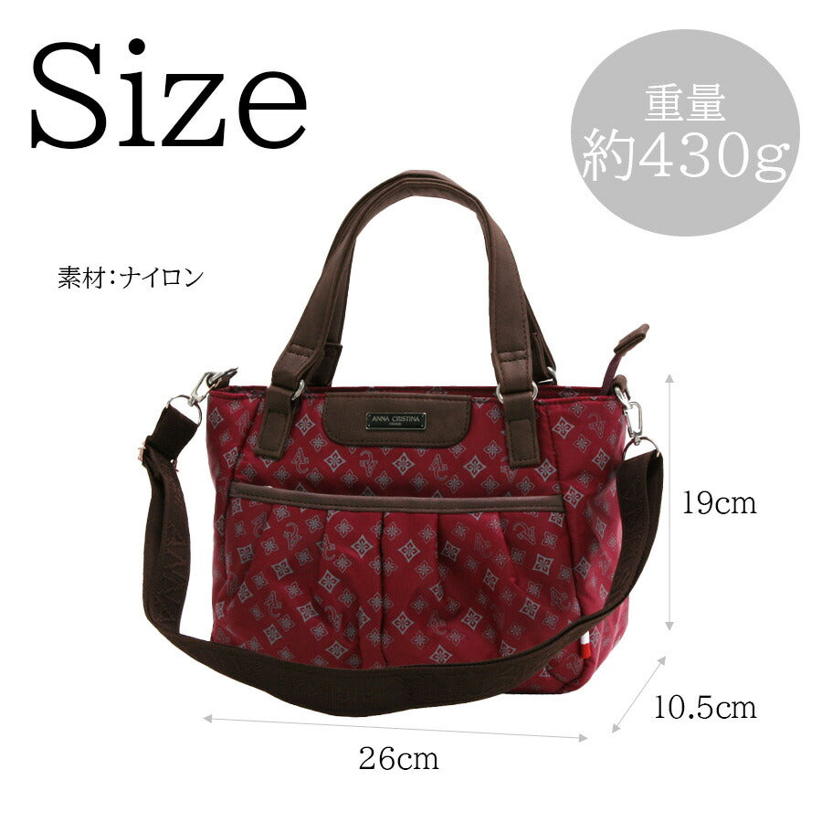 【ANNA CRISTINA】 4a29 多機能ショルダーハンドバッグ 鞄 かばん カバン バッグ 斜め掛け 手持ち アンナクリスティーナ 使いやすい プレゼント 贈り物 ギフト