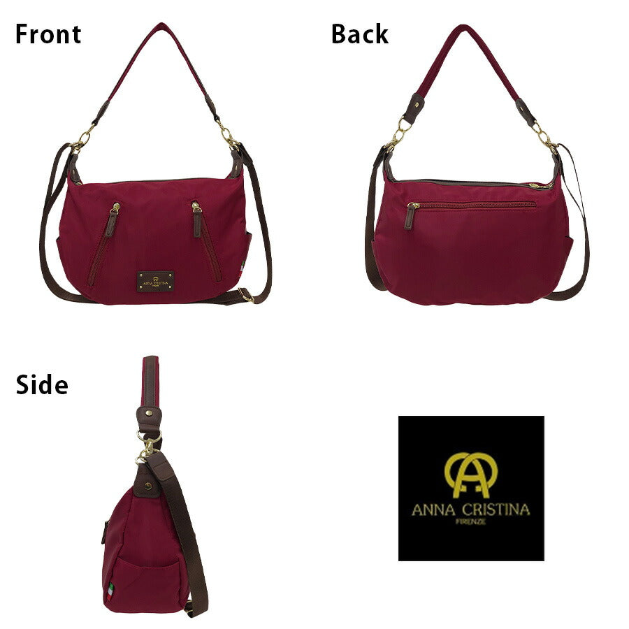【レターパック配送/時間指定不可】【ANNA CRISTINA】 4a94 2WAYショルダーバッグ 手持ち かばん レディース おしゃれ プレゼント 母の日 敬老の日 レッド