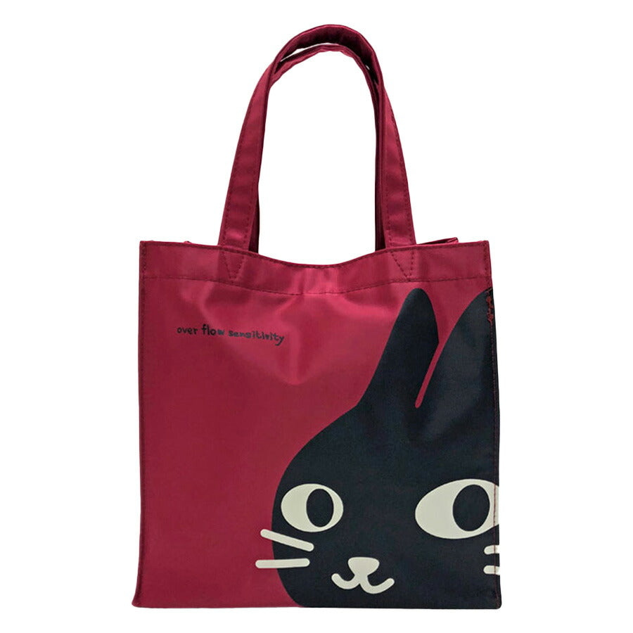 【O.F.S】 6821 ナイロンプリント手提げ かばん バッグ 手持ち トートバッグ お出かけ 日常 普段使い 使いやすい 便利 ユニセックス プレゼント ギフト ブラック