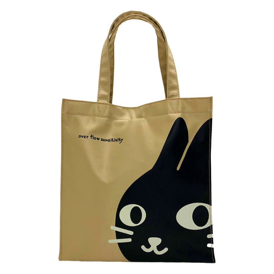 【O.F.S】 6821 ナイロンプリント手提げ かばん バッグ 手持ち トートバッグ お出かけ 日常 普段使い 使いやすい 便利 ユニセックス プレゼント ギフト ブラック