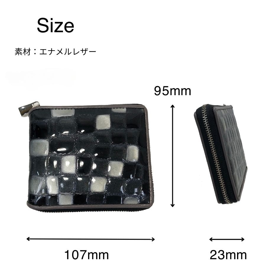 【優美社】 9h05 ラウンド折り財布 財布 さいふ ウォレット おしゃれ かわいい シンプル 普段使い 使いやすい レディース プレゼント ギフト ブラック