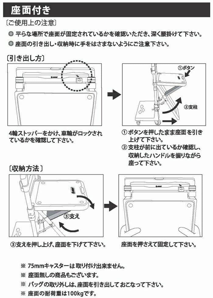 ポイント10倍 SWANY スワニー プレーネ2 座面、ストッパー付き4輪キャリーバッグ おしゃれ レディース ショッピングキャリー お買い物カート お買い物キャリー 送料無料