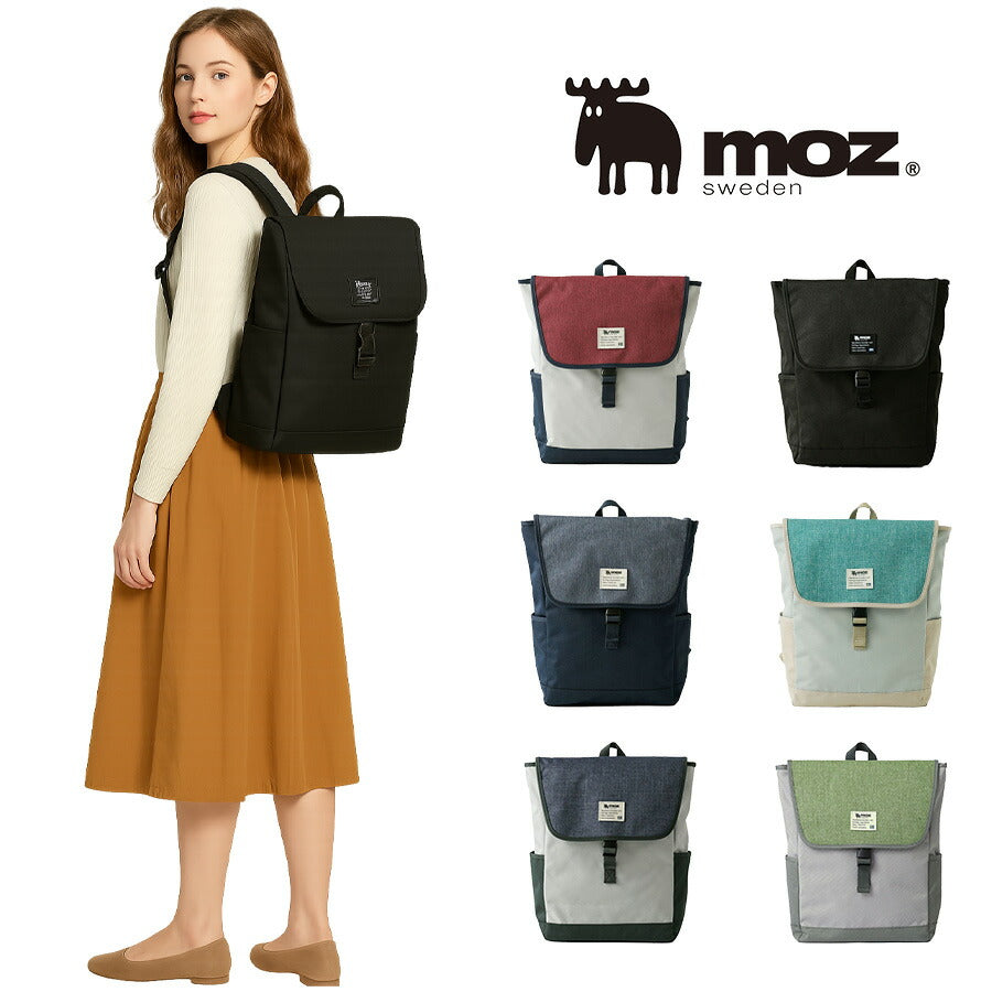 【当店オリジナルエコバッグプレゼント中!】【moz】モズ かぶせリュック バックパック ZZEI-12 リュック レディース 北欧 撥水 マザーズバッグ B4 大容量 旅行 プレゼント ギフト 鞄 シンプル おしゃれ 母の日 かわいい 人気 正規取扱店