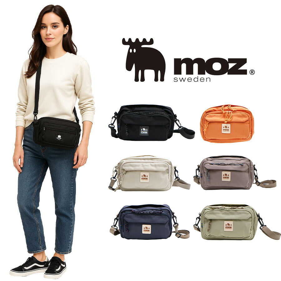 moz モズ ショルダーバッグ 横型ショルダー ウエストバッグ ボディバッグ 2WAY 多機能 小さめ ZZOK-01 レディース 女性 軽量 超軽量 おでかけ アウトドア 牛革 おしゃれ 人気 母の日 送料無料 バッグ 鞄