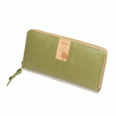 moz モズ ラウンドファスナー長財布 Elk ZNWS-86092 財布 ウォレット ファスナーウォレット レディース 女性 かわいい おしゃれ バイカラー 2トーン 本革 牛革 ヌメ革 人気 スウェーデン アニマル エルク ヘラジカ