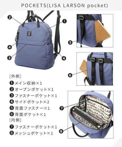 LISA LARSON リサ・ラーソン ミニ リュックサック ディバッグ マザーズリュック バックパック LTPK-04 Mikey マイキー 猫 レディース ギフト 母の日 バレンタイン 人気 プレゼント
