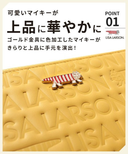 【SNSで話題のレザーケアクリームプレゼント中！】【LISA LARSON】リサ・ラーソン ラウンド ファスナー長財布 ウォレット LTLM-02 Mikey 高級 本革 YKKファスナー マイキー 猫 レディース ギフト 母の日 バレンタイン 人気 プレゼント collonil コロニル