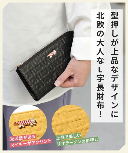 【SNSで話題のレザーケアクリームプレゼント中！】【LISA LARSON】リサ・ラーソン L字 ファスナー長財布 ウォレット LTLM-06 Mikey 高級 本革 YKKファスナー マイキー 猫 レディース ギフト 母の日 バレンタイン 人気 プレゼント collonil コロニル
