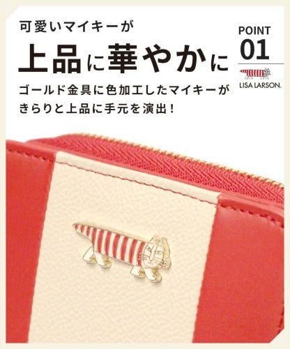 LISA LARSON リサ・ラーソン ラウンドファスナー 三つ折り 財布 LTLY-04 Mikey 高級 本革 YKKファスナー マイキー 猫 レディース ギフト 母の日 バレンタイン 人気 プレゼント