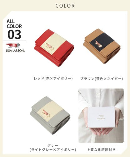 LISA LARSON リサ・ラーソン ラウンドファスナー 三つ折り 財布 LTLY-04 Mikey 高級 本革 YKKファスナー マイキー 猫 レディース ギフト 母の日 バレンタイン 人気 プレゼント