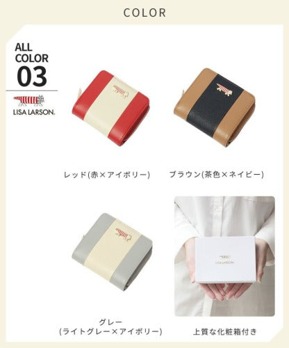 LISA LARSON リサ・ラーソン ラウンドファスナー 二つ折り 財布 LTLY-05 Mikey 高級 本革 YKKファスナー マイキー 猫 レディース ギフト 母の日 バレンタイン 人気 プレゼント