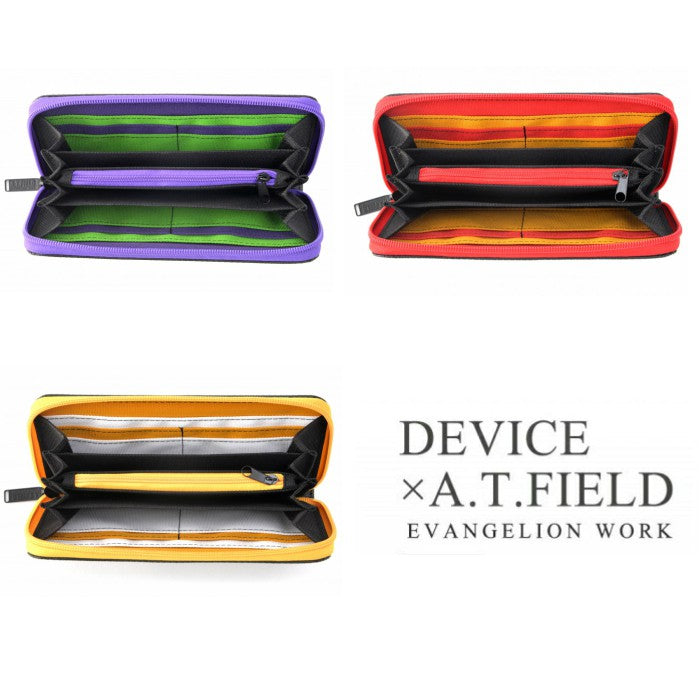 DEVICE 【新世紀エヴァンゲリオンコラボ】DEVICE×A.T.FIELD ターポリン 長財布 エヴァ コラボ 長財布 財布 ウォレット ラウンド ファスナー ナイロン dpn90055