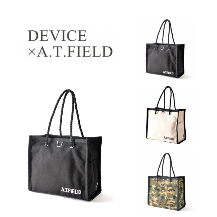 DEVICE 【新世紀エヴァンゲリオンコラボ】DEVICE×A.T.FIELD オーガナイズ トートバッグ ATH20069 帆布 A4 メンズ レディース 男女兼用 エヴァ アニメ おしゃれ 人気 送料無料